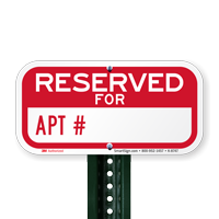 Reserved For APT # Signs