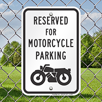Reserved For Motorcycle Parking Reserved Parking Signs