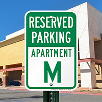 Reserved Parking Apartment M Signs