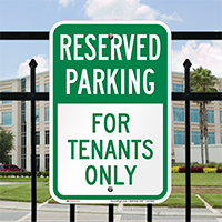 Reserved Parking For Tenants Only Signs