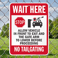 Stop Allow Vehicle in Front To Exit Sign