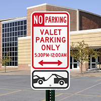 No Parking - Valet Parking Only Signs
