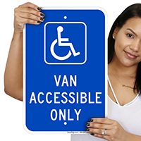 Van Accessible Only Handicap Parking Signs
