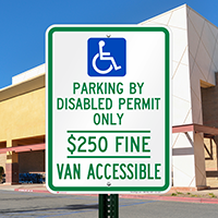 Delaware Reserved ADA Parking, Van Accessible Signs
