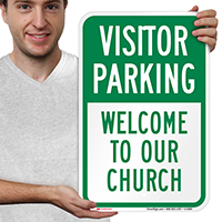 Visitor Parking,Welcome to our church Signs