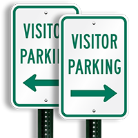Visitor Parking Signs (arrow pointing right)