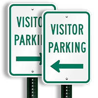 Visitor Parking Signs (arrow pointing left)