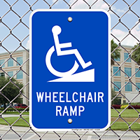 Wheelchair Ramp Signs (with Graphic)