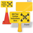 Add Your Custom Social Distancing Instructions ConeBoss Sign
