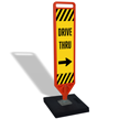Drive Thru Flexpost Portable Paddle Sign Kit With Arrow