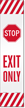 Exit Only And Slow Double-Sided Lotboss Reflective Label