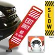 Exit Only No Re-Entry Flexpost Paddle Sign Kit 