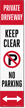 Private Driveway Keep Clear LotBoss Reflective Label