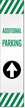Reflective "Additional Parking" Straight Ahead Arrow Label