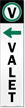 Reflective "VALET" Label with Left Arrow