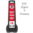Valet Parking Only Right Arrow LotBoss Portable Sign Kit