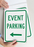 Event Parking Left Arrow Signs Book