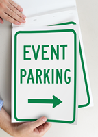 Event Parking ,Plastic Signs in Rip-Out SignBook 