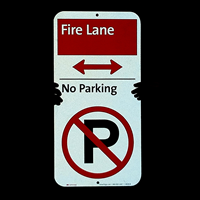 Fire Lane - No Parking Sign