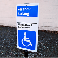 Disabled Permit Holders Reserved Parking Signs
