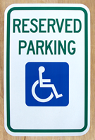 ADA Handicapped Reserved Parking Signs