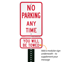No Parking  Aluminum Sign