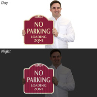 Reflective No Parking Loading Zone Sign