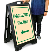 Additional Parking A-Frame Portable Sidewalk Sign