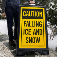 Falling Snow A-Frame Portable Sidewalk Signs