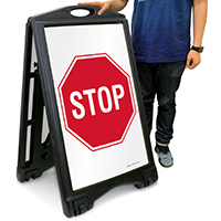 Stop A-Frame Portable Sidewalk Sign