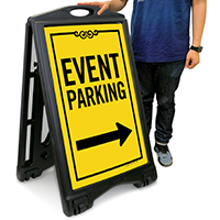 Event Parking with Left/Right Arrow (Front/Back) Sign