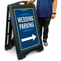 Wedding Parking with Left/Right Arrow Portable Sign