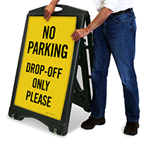 No Parking - Drop-Off Only Sign