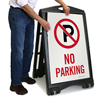 No Parking Portable Sidewalk Signs