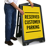 Reserved Customer Parking Sign