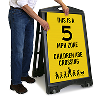 Children Are Crossing Sign with Graphic