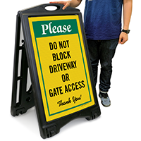 Do Not Block Driveway Or Gate Access Sign