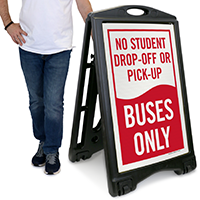 Drop-Off Or Pick-Up, Buses Only Sign