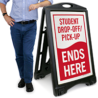 Drop-Off and Pick-Up, Ends Here Sign