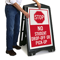 No Student Drop-Off or Pick-Up with Symbol