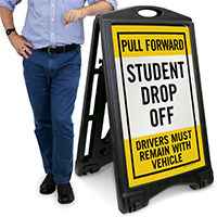 Student Drop Off, Drivers Must Remain Sign