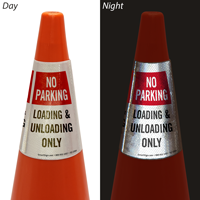 No Parking Loading And Unloading Cone Collar Sign