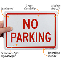 No Parking Zone Sign