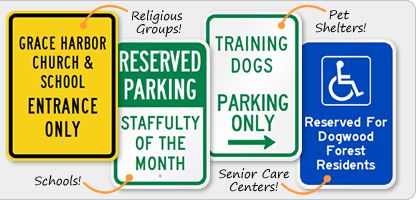Parking Signs for Non-Profits