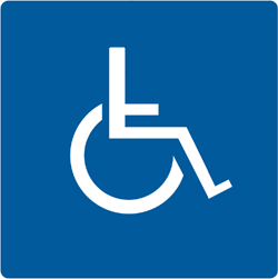thumbnail interactive-video image 1 of 2 Pack) Handicap Parking Sign, Reserved Parking Sign, Large 18" X 12" Engineer Grade Reflective Sheeting, Rust Free Aluminum, Weather Resistant, Waterproof, Fade Resistant, 2 Pre-drilled Holes 1 of 1
