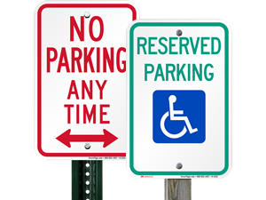 PL-57 3mm Plastic Sign for Car Park etc Residents Parking Only Sign in Red 